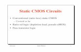 static CMOS circuits 2006jmorizio/ece261/classlectures/StaticCmos.pdf · Static CMOS Circuit (Review) ECE 261 James Morizio 34 Static CMOS (Review) V DD VSS PUN PDN In1 In2 In3 F