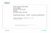 POSICION DUAL EX/FLEX DE ESPALDA MANUAL DE USUARIO · Conecte el dispositivo de espalda al Biodex System 3/4 (ver Figuras 4 - 8.) F figura 4. El dispositivo Biodex de Posición Dual