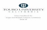 Intern Handbook for Single and Multiple Subjects Candidates …cehs.tu.edu/gsoe/studentresources/Multiple-Siingle Subject Intern Fal… · The university supervisor is a link between