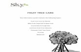 FRUIT TREE CARE - Sky Nursery · For mites & scale: use dormant or summer oil. Apply oil when temperature is above 40 degrees and not within 14 days before or after using sulfur or