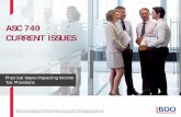 ASC 740 CURRENT ISSUES - BDO USA, LLP · BDO USA, LLP, a Delaware limited liability partnership, is the U.S. member of BDO International Limited, a UK company limited by guarantee,