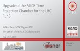 Upgrade of the ALICE Time Projection Chamber for the LHC Run3 · Upgrade of the ALICE Time Projection Chamber for the LHC Run3 1. The ALICE Time Projection Chamber and its upgrade,
