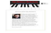 The Buckeye Backcheck - PTG Columbus · The Buckeye Backcheck Newsletter of the Columbus Chapter of the Piano Technicians Guild The famed Steinway "CD 503" that Vladimir Horowitz