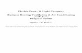 Florida Power & Light Company Business Heating Ventilation ... · Florida Power & Light Company Business Heating Ventilation & Air Conditioning (“HVAC”) Program Forms Effective: