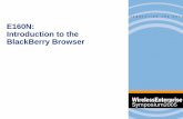 E160N: Introduction to the BlackBerry Browser · CDMA 2000 1XRTT 3G Networks WiFi Corporate Systems (ERP, CRM, Databases, etc.) Domino Corporate Application Servers Web Servers (IIS,