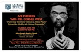 AN EVENING WITH DR. CORNEL WEST - Samuel Merritt University · AN EVENING WITH DR. CORNEL WEST “Overcoming Structural Violence to Reduce Health Disparities: Building the Beloved