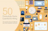 Productivity Hacks Essential for Hiring - wbi.sk€¦ · Productivity Hacks Essential for Hiring Your guide to the most effective tips, tools, templates, and more. Building great