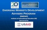 Emerging Markets Development Advisers ProgramIits/Unwto2012/EMDAP.pdfASSIGNMENT LOCATIONS - 49 COUNTRIES - Armenia . Bangladesh . Barbados . Bolivia . Botswana . Cambodia . Chile .