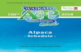 Alpaca - Showday...3. The exhibitor is the owner(s) listed on the alpaca's registration certificate. In the case of a registered lease, the lessee is deemed the owner. 4. The age of