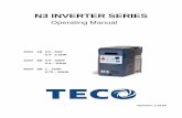 N3 INVERTER SERIES - TECO-Westinghouse Motor Company · 2019-10-03 · N3 Drive Operations Manual Introduction & Safety 1 1.0 Introduction The N3 Inverter series is state of the art