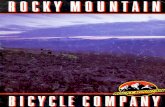Rocky Mountain 1991 Catalogue · rocky mountain bicycles attain a sensible balance of weight and strength. every frame protected ... a fashionable 'dea or rs there sound structural