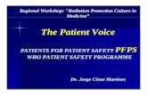 Th P i V iThe Patient Voice - Universidad del Salvadormedi.usal.edu.ar/archivos/medi/docs/taller_regional_cultura_de... · Th P i V iThe Patient Voice PATIENTS FOR PATIENT SAFETY