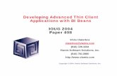 Developing Advanced Thin Client Applications with BI Beansvlamiscdn.com/papers/ioug2004-presentation2.pdf · 9i, 9i OLAP, JDeveloper and BIBeans, Oracle 9IAS, Portal (formerly WebDB),