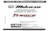 APISONADOR MODELO MT74-F - Tenoch Maquinaria | Venta y ...€¦ · requieren medidas exactas, el equipo deberá ser pesado y medido Tenooch Maquinaria 5317-8383 y 5317-8270 PAGINA—11—