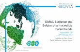 Global, European and Belgian pharmaceutical market trends · Global sales Global growth US growth Europe growth IQVIA Health Market Prognosis Q3 2017 Global sales are expected to