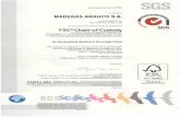  · SGS Certificate SGS-COC-OI 00977, continued MADERAS ARAUCO S.A. FSC@ Chain-of-Custody Issue 7 Detailed scope Purchase of logs, chips and paper, FSC MIX and FSC Controlled Wood,