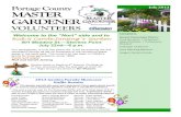 July 2013 MASTER GARDENER - Extension Portage County · Todd Teuchert, Lori Teuchert, Judith Thies, Kirby Throckmorton, Joanne West, Jennifer Young, Ginny Carlton and Portage County
