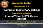 Campbell Elementary School - Campbell Elementary PTA Budget Year August 2017 to May 2018 APPOX. CARRYOVER