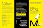 Solos - themaa-marionnettes.com€¦ · Solos DE LA 11e PROMOTION DE L’ÉCOLE NATIONALE SUPÉRIEURE DES ARTS DE LA MARIONNETTE Premier exercice imposé en troisième année, le