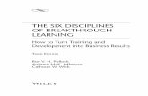 THE SIX DISCIPLINES OF BREAKTHROUGH LEARNING · 22 The Six Disciplines of Breakthrough Learning to work when you are back to work. The next twelve weeks are actually the most important