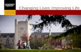 Changing Lives Improving Life - University of Guelph€¦ · • 1 hour by car from Toronto • University of Guelph-Humber in Toronto University of Guelph’s 3 campuses in Ontario,
