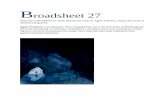 Broadsheet 27 - agendapoetry.co.uk · Welcome to Broadsheet 27 which features the work of Agnes Treherne, along with a host of talented young poets. Agnes Treherne is an illustrator.