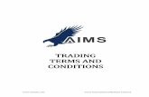 TRADING TERMS AND CONDITIONS - aimsfx.com · TRADING TERMS AND CONDITIONS Auric International Markets Limited (hereafter the “Company”) is an Investment Firm incorporated and