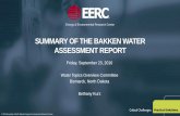 SUMMARY OF THE BAKKEN WATER ASSESSMENT REPORT appendices/17_5164... · SUMMARY OF THE BAKKEN WATER ASSESSMENT REPORT Friday, September 23, 2016 Water Topics Overview Committee. Bismarck,