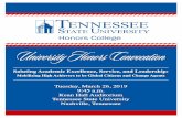 Apply Today for Fall 2019! - Tennessee State University Honors Convocation Prog… · curriculum and instruction, educational administration and supervision, and physical therapy