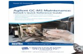 Agilent GC-MS Maintenance - Chromatographic Specialties · PDF file Agilent GC-MS Maintenance: Restek’s Quick Reference Guide You have your GC-MS method, your samples, and a deadline.