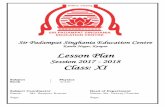 Lesson Plan Class: XI · Lesson Plan Session 2017 - 2018 Class: XI Subject : Physics Book : ... Thermodynamics KTG 22 January ----- Oscillation Wave 19 ... Thermodynamics 06 25/12/17