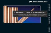 Copperube T - BSEN1057 - Crane Copper · Copperube T - BSEN1057 COPPER TUBE > PLUMBING >GASFITTING > DRAINAGE VERSATILE, TRUSTED QUALITY > ualityQ Certified: Crane copper tube is