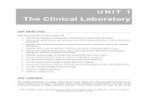 The Clinical Laboratory - Students Manuals · • List the major departments of a typical clinical laboratory and name a test that ... blood bank / clinical laboratory department