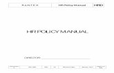 HR POLICY MANUAL - Witness Creation · 2020-05-12 · HR Policy Manual HRD Document #: RPL/HRD REV: 00 Effective Date: January, 2017 Page 2 of 142 SCOPE OF THE POLICY MANUAL HR Policy