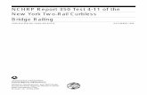 NCHRP Report 350 Test 4-11 of the New York Two-Rail Curbless Bridge Railing · PDF file NCHRP REPORT 350 TEST 4-11 OF THE NEW YORK TWO-RAIL CURBLESS BRIDGE RAILING 5. Report Date 6.