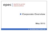 Corporate Overview - Epec Engineered Technologies · Corporate Overview May 2015 . 2 America's Oldest, A History of Innovation ... Integrated supply chain management solutions to