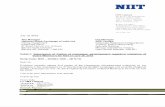 NIIT€¦ · NIIT NIIT Limited 85, Sectori32, Institutional Gurgaon 122001, India Tel: +91 (124) 4293000 Fax: + 91 (124) 4293333 Email: info@niit.com Registered Office: 8, Balaji