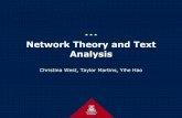 Analysis Network Theory and Text - University of Arizonagabitov/teaching/181/... · Folktales, Legends, Epic Examples from each category: Folktales: Tain Bo Cuailnge (12 - 14 century)