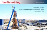 December 1, 2017 - Lundin Mining...– flotation circuit upgrades – pebble circuit upgrade – front-end desalination plant and pipeline improvements. Forecast increase in throughput