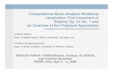Computational Music Analysis Workshop Introduction: First ...recherche.ircam.fr/equipes/repmus/mamux/ButAnag.pdf · Approach Aim/Strategy (2) Gualda: To identify large patterns as