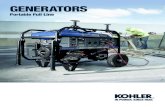 GENERATORS - KOHLER...INVERTER GENERATORS MODEL enCUBE* GEN5.0* PRO6.4 PRO6.4E PRO9.0 PRO9.0E PRO12.3EFI DESCRIPTION 1.8-kW Battery inverter 5-kW Consumer generator 6.4-kW Professional
