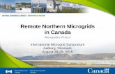 Remote Northern Microgrids in Canada - Microgrid Symposium smicrogrid-symposiums.org/wp-content/uploads/2015/... · unless diesel controls and demand management are optimized for