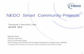 NEDO Smart Community Projects · Japanese Technical Delegation Visit to Andhra Pradesh, India 7 Delegation of technical experts from Japanese companies A technical seminar and site