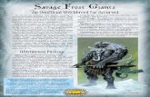 Savage Frost Giants - GodWarsThis game references the Savage Worlds game system, available from Pinnacle Entertainment Group at . Savage Worlds and all associated logos and trademarks