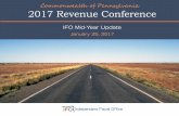 Commonwealth of Pennsylvania 2017 Revenue Conference ... · 2017 Revenue Conference Economic and Budget Outlook FY 2016-17 to FY 2021-22 Commonwealth of Pennsylvania. IFO Mid-Year