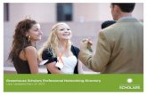 Greenhouse Scholars Professional Networking Directory · The Professional Networking Directory includes over a hundred individuals from a diverse background of industries. Listed