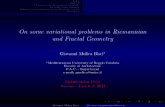 On some variational problems in Riemannian and Fractal ... Bisci.pdf · Bonanno and V. R adulescu on some variational problems arising from Geometry. More precisely, in the rst part