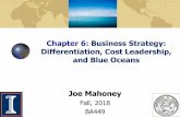 Chapter 6: Business Strategy: Differentiation, Cost ... · • Why was jetBlue unable to sustain a blue ocean strategy? • Consider jetBlue’svalue curve (Exhibit 6.10 and Slide