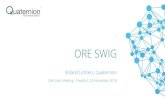 ORE SWIG - Open Source Risk€¦ · ORE SWIG Roland Lichters, Quaternion ORE User Meeting , Frankfurt, 23 November 2018 . 2 C++ ORE in Python, Java etc. We have noticed increasing