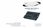 Stage Setter 8 LO - Amazon Web Servicescdb.s3. · PDF file Stage Setter 8™ features include: • 2 x 3-pin XLR OUT • Three different operating modes: 2 x 8, 8 x 8, and 1 x 16 •